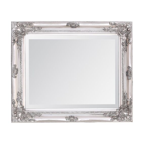 Select Mirrors Rhone Wandspiegel - Französischer Vintage, Antiker Barockstil - 50cm x 60cm (Antik Silber)