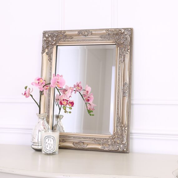 Select Mirrors Rhone Wandspiegel, französischer Vintage-Stil, antiker Barockstil, 50 x 60 cm, Champagnerfarben