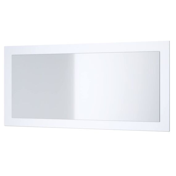 Vladon Spiegel Lima, Made in Germany, Wandspiegel mit Rahmen im modernen Stil, Weiß matt (89 x 45 cm)