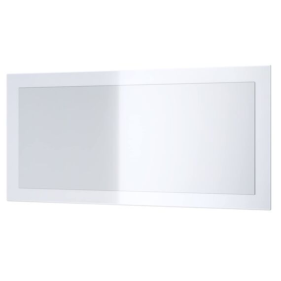 Vladon Spiegel Lima, Made in Germany, Wandspiegel mit Rahmen im modernen Stil, Weiß Hochglanz (89 x 45 cm)
