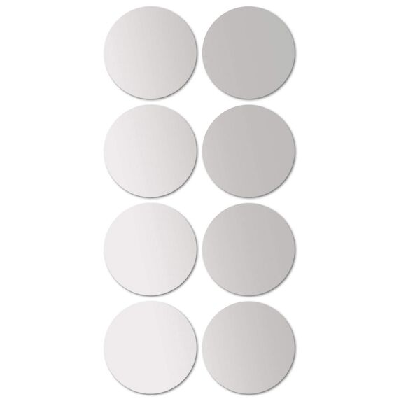 8 Stück Spiegelfliesen rund je Ø20cm Spiegelkachel Fliesenspiegel Dekospiegel Wanddekoration