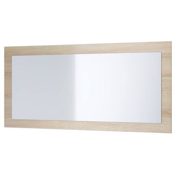 Vladon Spiegel Lima, Made in Germany, Wandspiegel mit Rahmen im modernen Stil, Eiche sägerau (89 x 45 cm)