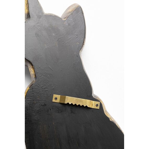 Kare Design Wandobjekt Cat Mirror, Gold, Gold, Elegant, Deko Objekt, Zimmerdekoration, Wanddekoration, Accessoire, Tiermotiv, Spiegel Objekt, Wohnzimmer, Flur, Home Office, 38 x 24 x 4 cm (H/B/T)