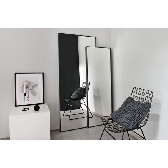 nielsen HOME Wandspiegel, 50 x 150 cm, Aluminium, Grau Glanz, Ganzkörperspiegel für alle Wohnbereiche, Hoch- & Querformat, anpassbare Aufhänger, Alpha