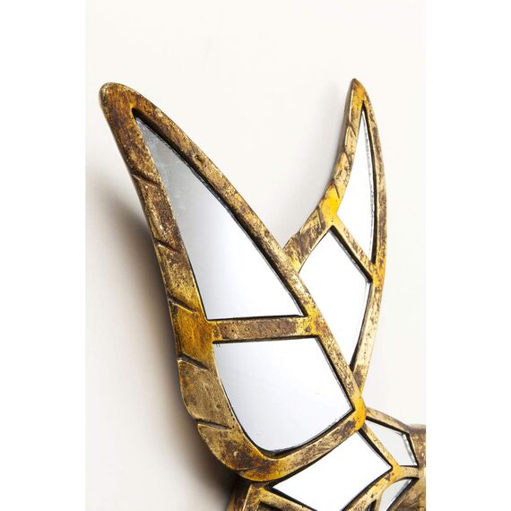 Kare Design Wandobjekt Bird Mirror, Gold, 32x27x4 cm, Wandschmuck, Wohnaccessoire, Vogel Motiv, Verspiegelt, Wohnzimmer