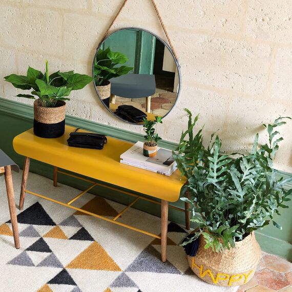 Atmosphera - Spiegel Seil schwarz - Metall D 38 cm - Schwarz