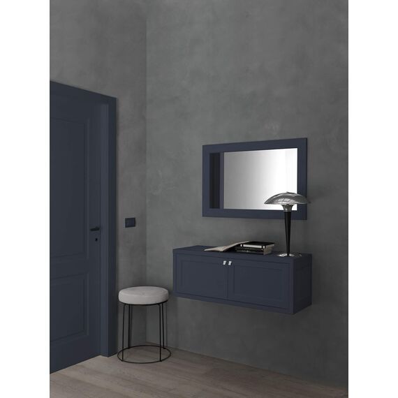 ARHome Wandspiegel, 90 x 60 cm, Nachtblau, Spiegel, Made in Italy