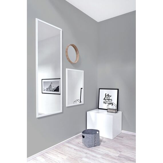 nielsen HOME Wandspiegel, 70 x 170 cm, Holz (MDF), Weiß, Ganzkörperspiegel für alle Wohnbereiche, Hoch- & Querformat, anpassbare Aufhänger, Oslo