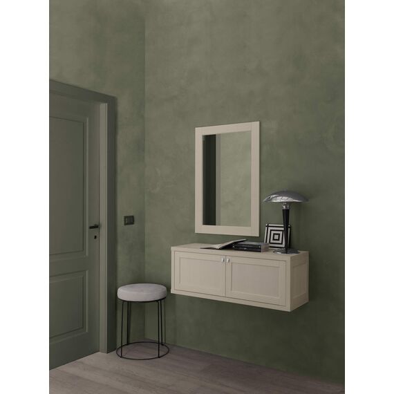 ARHome Wandspiegel, 120 x 60 cm, Taubengrau, Spiegel, Made in Italy