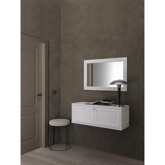 ARHome Wandspiegel, 90 x 60 cm, Hellgrau, Spiegel, Made in Italy
