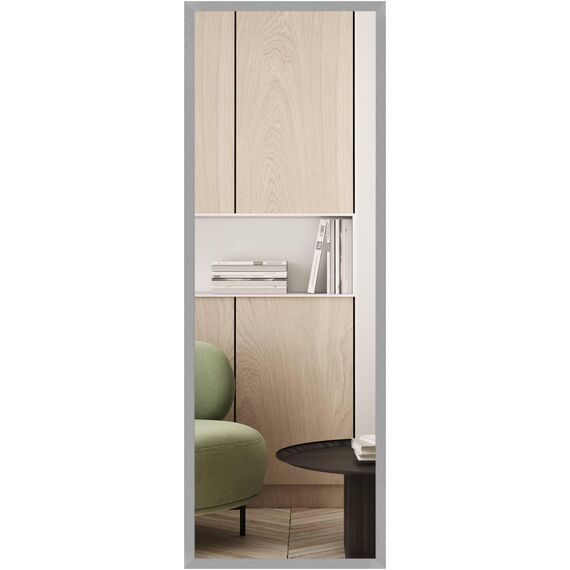 nielsen HOME Wandspiegel, 50 x 150 cm, Holz (MDF), Silber Glanz, Ganzkörperspiegel für alle Wohnbereiche, Hoch- & Querformat, anpassbare Aufhänger, Oslo