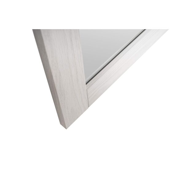 ARHome Quadratischer Wandspiegel, 60 x 60 cm, Esche Weiße, Spiegel, Made in Italy