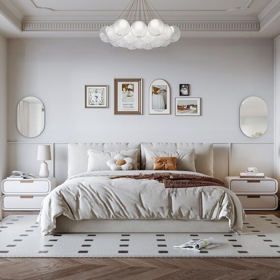 NEUWEABY Ovaler Badezimmerspiegel Ovale Wandspiegel für über dem Waschbecken, 50x75 cm Silber Pillen Spiegel Capsule Wandspiegel, Moderner Spiegel mit Metallrahmen für Wanddekoration