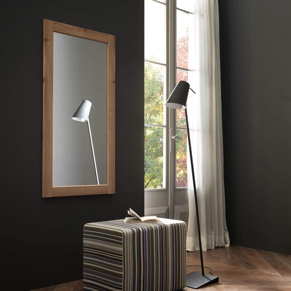 ARHome Wandspiegel, 120 x 60 cm, Rustikale Eiche, Spiegel, Made in Italy