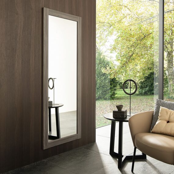 ARHome Bodenspiegel, 160 x 60 cm, Rustikale Esche, Wandspiegel, Made in Italy