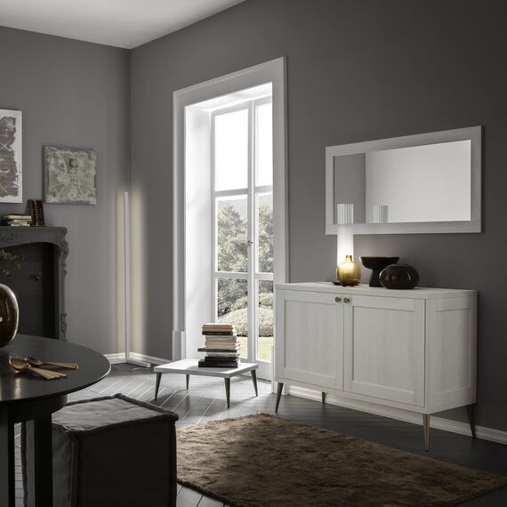 ARHome Bodenspiegel, 160 x 60 cm, Esche Weiß, Wandspiegel, Made in Italy