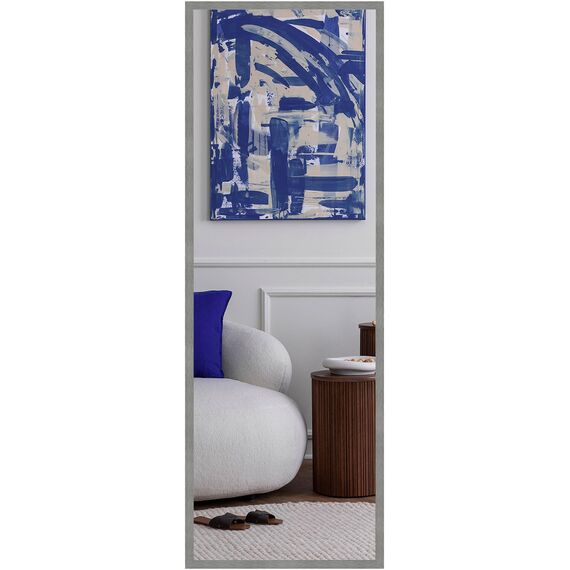 nielsen HOME Wandspiegel, 50 x 150 cm, Aluminium, Grau matt, Ganzkörperspiegel für alle Wohnbereiche, Hoch- & Querformat, anpassbare Aufhänger, Star