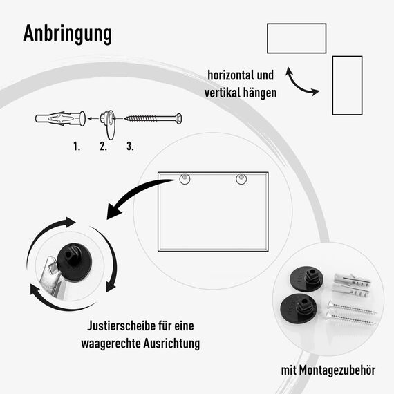 nielsen HOME Wandspiegel, 70 x 170 cm, Aluminium, Silber matt, Ganzkörperspiegel für alle Wohnbereiche, Hoch- & Querformat, anpassbare Aufhänger, Star