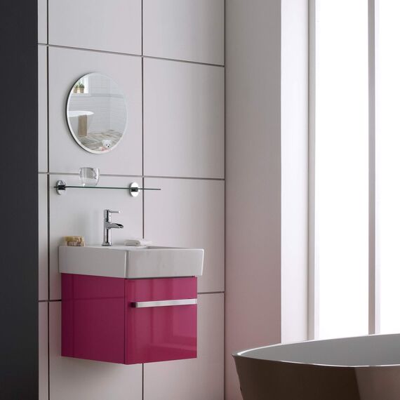 Neue Design Schöner runder Badezimmerspiegel, modern und stylish, mit abgerundeten Kanten, Wandbefestigung, Badspiegel, Wandspiegel, Spiegel 40cm x 40cm