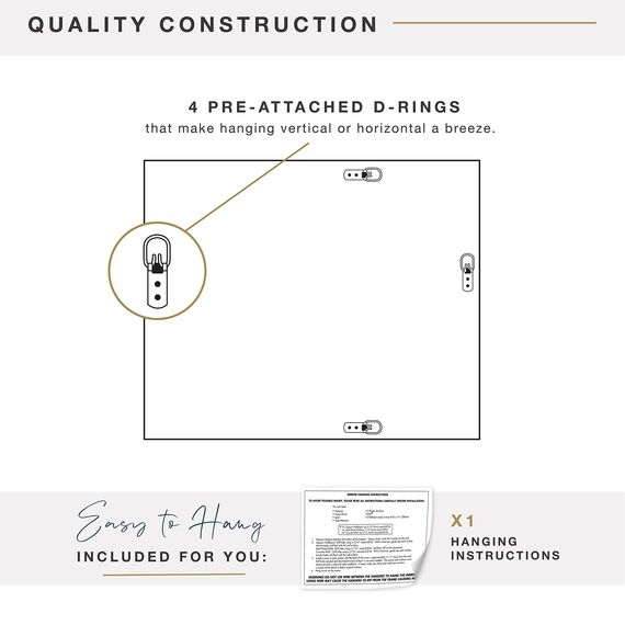 MCS Wandspiegel, 38,1 x 53,3 cm, Gesamtgröße, 53,3 x 68,9 cm, Weiß (20450)