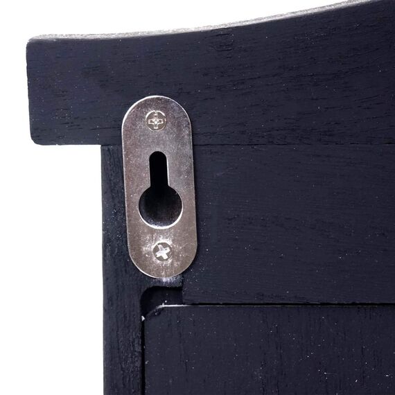 Mendler Wandspiegel Spiegelfenster mit Fensterläden 53x42x5cm - dunkelgrau