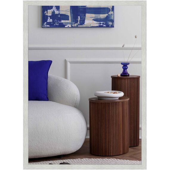 nielsen HOME Wandspiegel, 50 x 70 cm, Aluminium, Silber matt, Spiegel für alle Wohnbereiche, Hoch- & Querformat, anpassbare Aufhänger, Star