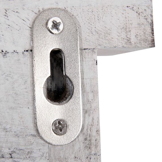 Mendler Wandspiegel Spiegelfenster mit Fensterläden 53x42x5cm - weiß Shabby