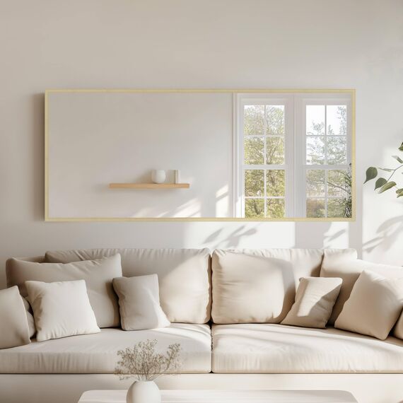 nielsen HOME Wandspiegel, 50 x 150 cm, Aluminium, Grau matt, Ganzkörperspiegel für alle Wohnbereiche, Hoch- & Querformat, anpassbare Aufhänger, Star