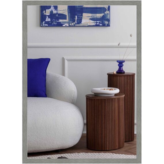 nielsen HOME Wandspiegel, 50 x 70 cm, Aluminium, Grau matt, Spiegel für alle Wohnbereiche, Hoch- & Querformat, anpassbare Aufhänger, Star