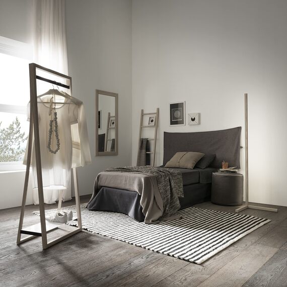 ARHome Bodenspiegel, 160 x 60 cm, Esche Creme, Wandspiegel, Made in Italy