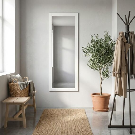 ARHome Wandspiegel, Smart, 140 x 50 cm, Weiß, Spiegel, Made in Italy