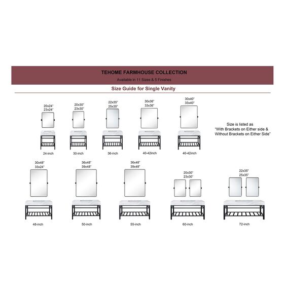 TEHOME 68,9 x 89,9 cm, Gold, Pivot Spiegel, Gebürstet Champagner Gold, Neigen, Rechteck, Badezimmer Spiegel, Schwenkbar, Abgeschrägt, Vanity Spiegel für Wand