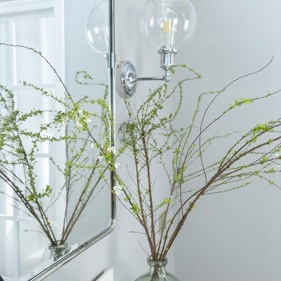 TEHOME Pivot Spiegel 76,2 x 101,6 cm, chrom, poliertes Nickel, Metallrahmen, rechteckig, schwenkbar, abgeschrägt, neigbar, für Wandmontage, vertikal, Vanity Spiegel für Badezimmer