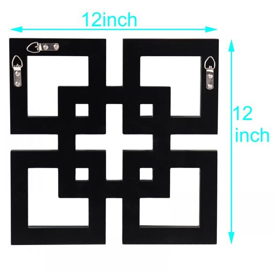 QMDECOR Quadratischer Spiegel, Wanddekoration, dekorativer Spiegel, 30,5 x 30,5 cm, modern, modisch, DIY, silberfarbene Wandspiegel