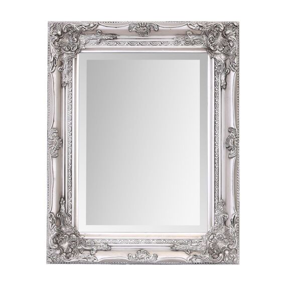 Select Spiegel Rhone Spiegel - French Vintage, Rokoko Barock Stil - 42 cm x 53 cm (Antik Silber)