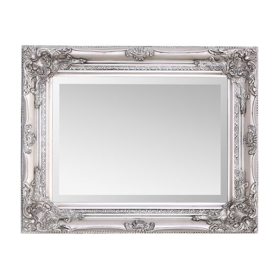 Select Spiegel Rhone Spiegel - French Vintage, Rokoko Barock Stil - 42 cm x 53 cm (Antik Silber)