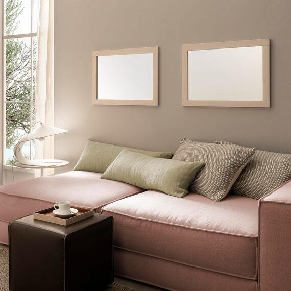 ARHome Wandspiegel, Smart, 70 x 50 cm, Cashmere, Spiegel, Made in Italy