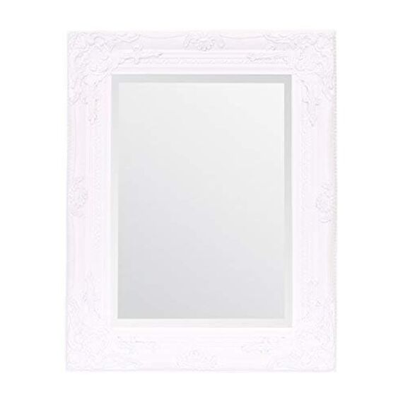 Select Spiegel Rhone Spiegel - French Vintage, Rokoko Barock Stil - 42 cm x 53 cm (Weiß)