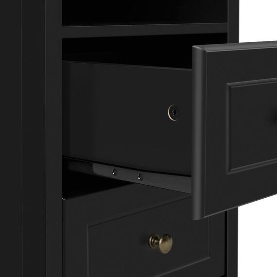 Yaheetech 2er Set Nachtschrank Nachttische mit 2 Schubladen und 1 Ablagefach Modern Schuladenschrank aus Holz Boxspringbett Nachtkommode für Schlafzimmer/Wohnzimmer, 40 x 35 x 60 cm