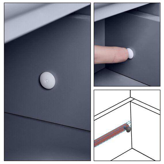 Yaheetech Nachttisch mit Schublade, Beistelltisch mit Ablage, Nachtkonsole Kommode Sofatisch, 40 x 30 x 61 cm Grau