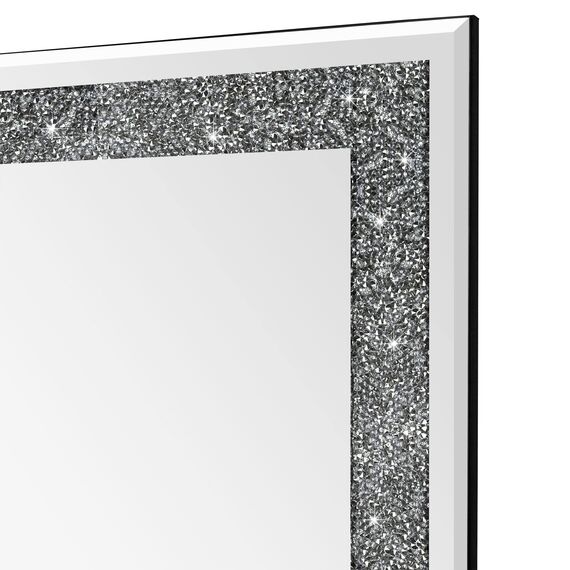 Ruomeng Wandspiegel, rechteckig, Kristall-Diamant-Spiegel für Heimdekoration, Akzentspiegel für Badezimmer, Eingangsbereich und Schlafzimmer, 61 x 91,4 cm