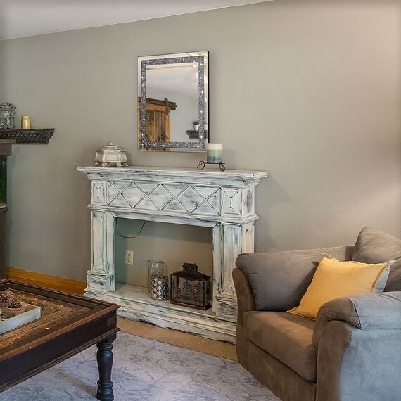 Ruomeng Rechteckiger Wandspiegel, Kristall-Diamant-Spiegel für Heimdekoration, Akzentspiegel für Badezimmer, Eingangsbereich und Schlafzimmer, 40,6 x 50,8 cm