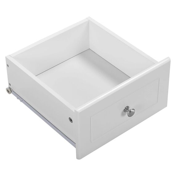 Yaheetech Nachttisch Nachtschrank Schlichte Nachtkommode mit 2 Schubladen und 1 offener Ablage Holz Beistelltisch Telefontisch für Schlafzimmer/Wohnzimmer, Weiß