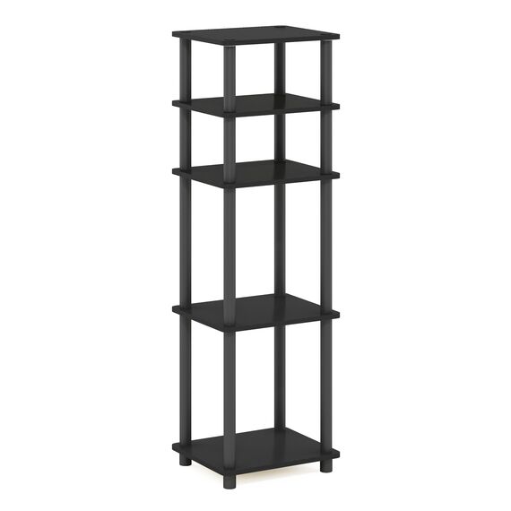 Furinno Beistelltisch mit 3 Ebenen, holz, Americano/Schwarz, 34.04 x 29.21 x 57.91 cm