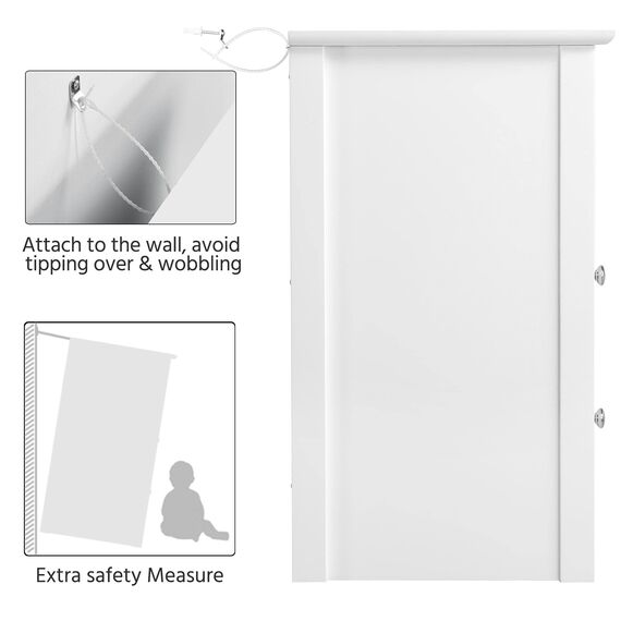 Yaheetech Nachttisch Nachtschrank Schlichte Nachtkommode mit 2 Schubladen und 1 offener Ablage Holz Beistelltisch Telefontisch für Schlafzimmer/Wohnzimmer, Weiß