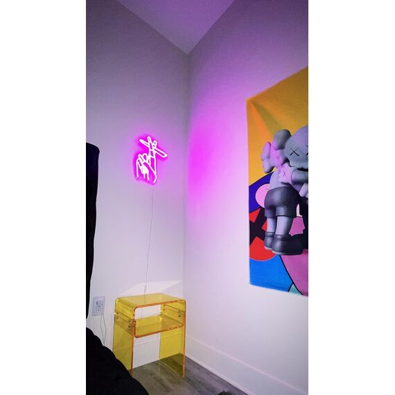 solaround Acryl Beistelltisch Nachttisch, Transparent U-Form Tisch, für Schlafzimmer Wohnzimmer, 40 x 30 x 50 cm (Yellow)