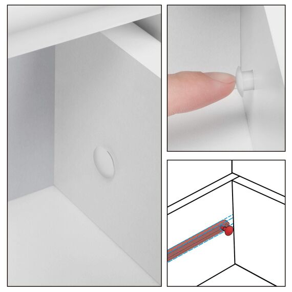 Yaheetech 2er Set Nachttisch Beistelltisch mit Schublade und Ablage Nachtkommode Moderner Telefontisch Cuchtisch aus MDF 40 x 30 x 61 cm, Weiß