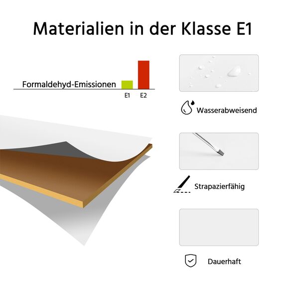 Yaheetech Nachtkommode mit 3 Schubladen moderner Nachttisch Nachtkonsole für Boxspringbett Nachtschrank für Schlafzimmer Wohnzimmer Weiß Holz