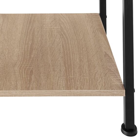 tectake® Nachttisch mit Schublade, 2 Ablagen, 40 x 40 x 55,5 cm, Couchtisch, Beistelltisch, Deko Wohnzimmer Möbel, Deko Schlafzimmer, Blumenständer, Nachtschrank - Industrial Holz hell, Eiche Sonoma