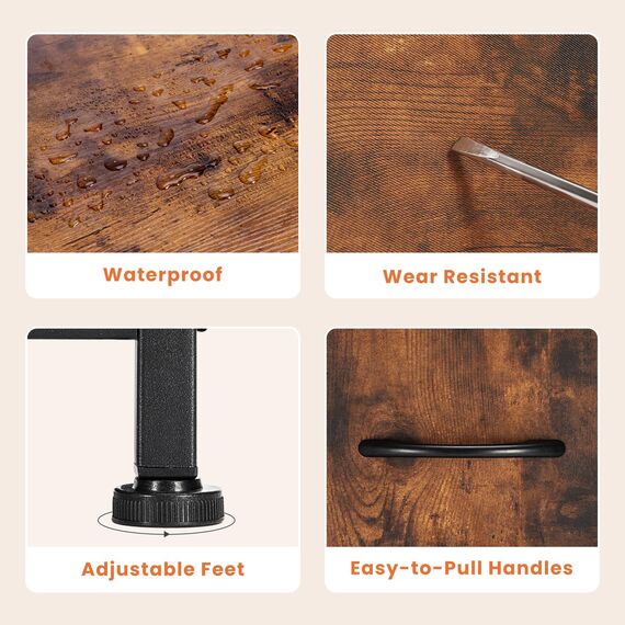 Sweetcrispy Kommode für Schlafzimmer, breite Schublade Kommode Organizer Storage Drawers Fabric Storage mit 5 Schubladen, kleine Kommode, TV Stand für Schlafzimmer, Schrank, Wohnzimmer, Kinderzimmer